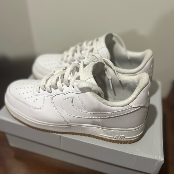 Nike Air Force 1 '07 - White/White-Gum Light Brown - Picture 3 of 5